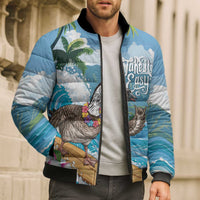 Aloha Hawaii Shaka Nene Goose Bomber Puffer Jacket Surfing Take It Easy - Polynesian Pride