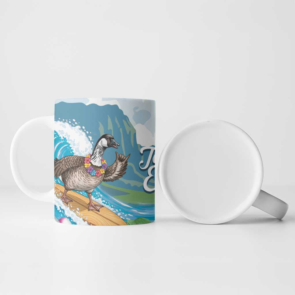 Aloha Hawaii Shaka Nene Goose Ceramic Mug Surfing Take It Easy - Polynesian Pride
