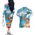 Aloha Hawaii Shaka Nene Goose Couples Matching Off The Shoulder Long Sleeve Dress and Hawaiian Shirt Surfing Take It Easy - Polynesian Pride