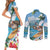 Aloha Hawaii Shaka Nene Goose Couples Matching Short Sleeve Bodycon Dress and Long Sleeve Button Shirt Surfing Take It Easy - Polynesian Pride