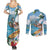 Aloha Hawaii Shaka Nene Goose Couples Matching Summer Maxi Dress and Long Sleeve Button Shirt Surfing Take It Easy - Polynesian Pride
