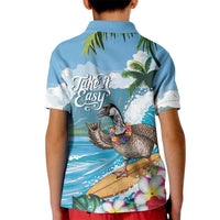 Aloha Hawaii Shaka Nene Goose Kid Polo Shirt Surfing Take It Easy LT14 - Polynesian Pride