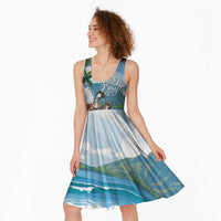 Aloha Hawaii Shaka Nene Goose Midi Dress Surfing Take It Easy - Polynesian Pride