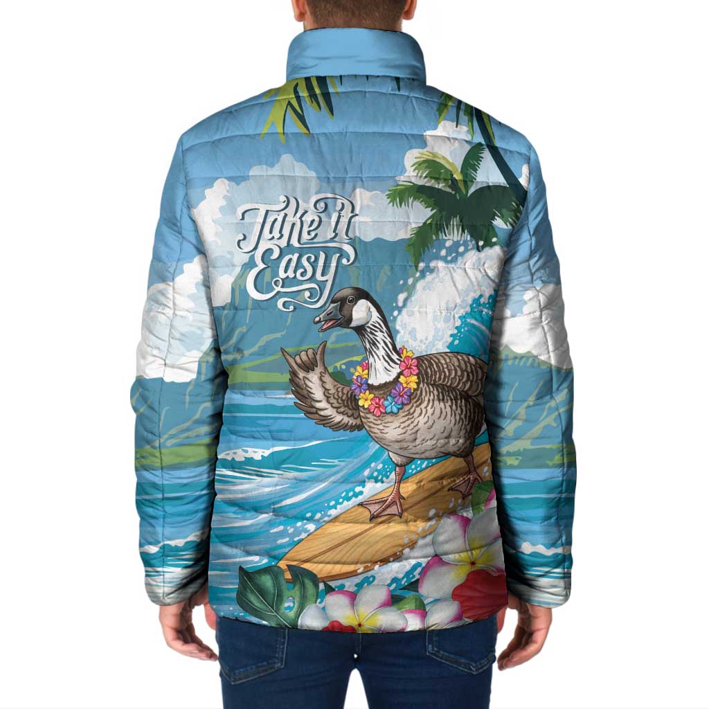 Aloha Hawaii Shaka Nene Goose Padded Jacket Surfing Take It Easy - Polynesian Pride
