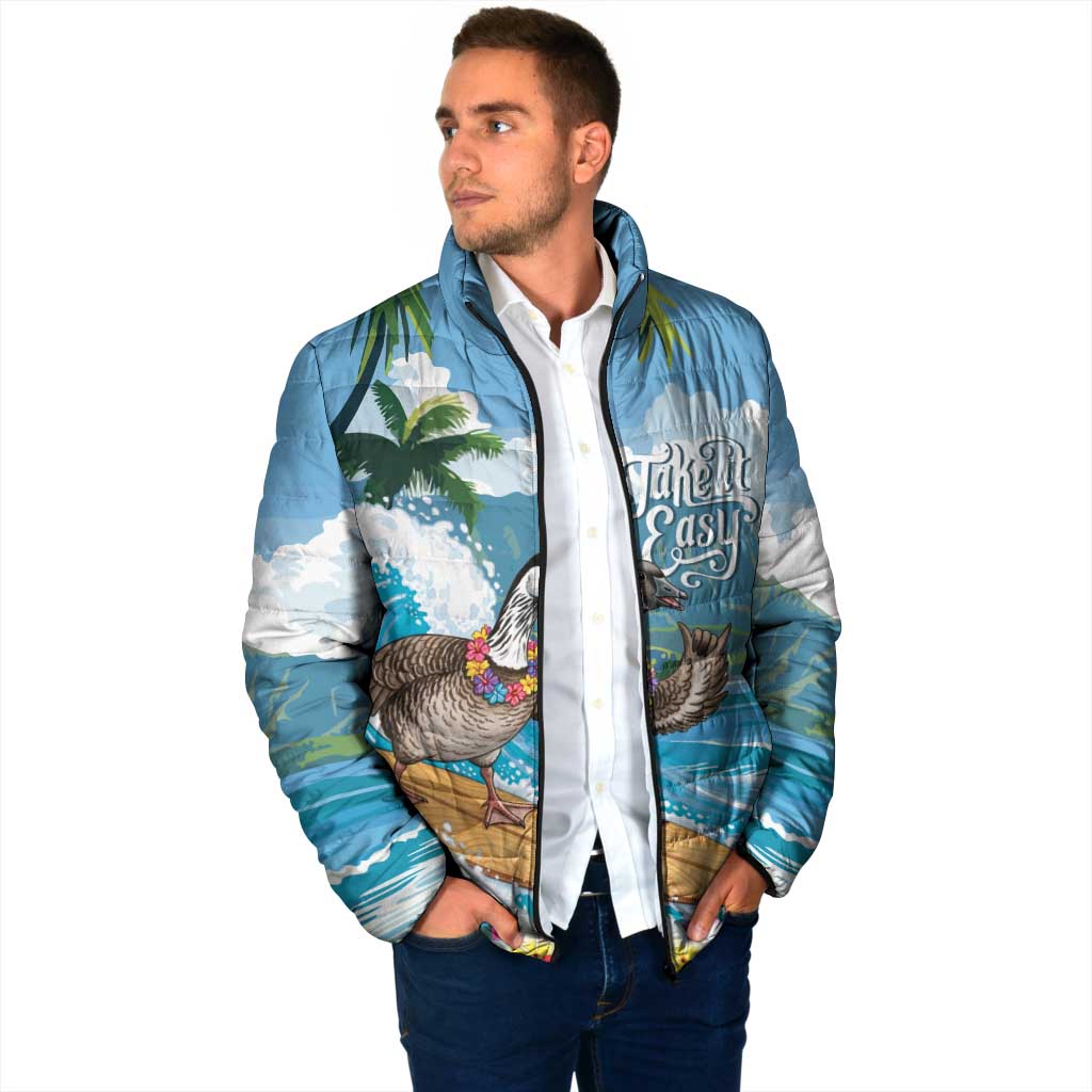 Aloha Hawaii Shaka Nene Goose Padded Jacket Surfing Take It Easy - Polynesian Pride