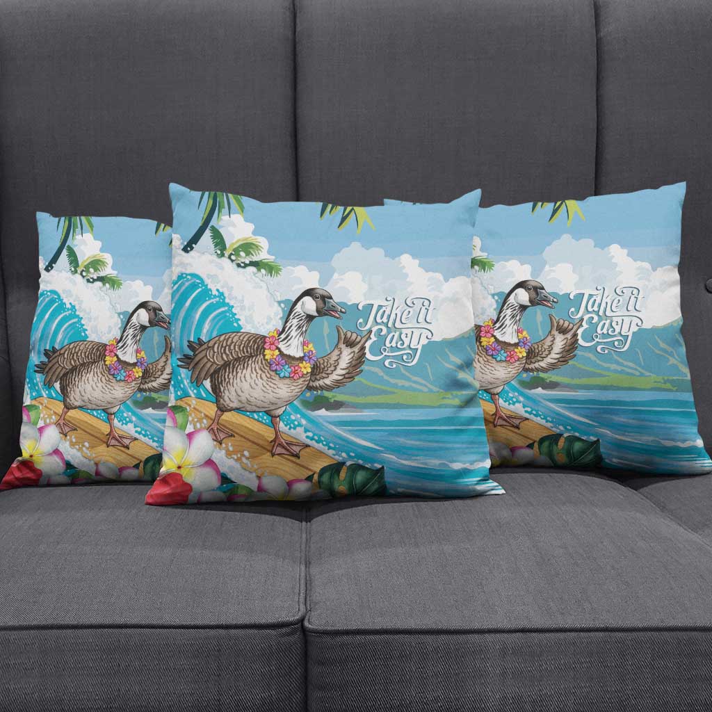 Aloha Hawaii Shaka Nene Goose Pillow Cover Surfing Take It Easy - Polynesian Pride