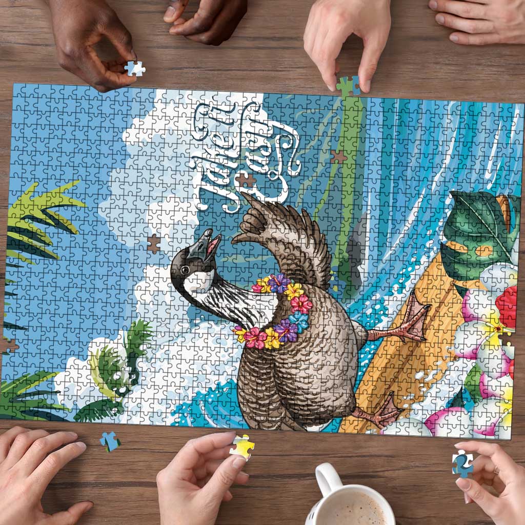Aloha Hawaii Shaka Nene Goose Puzzle Surfing Take It Easy - Polynesian Pride