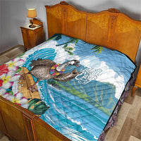 Aloha Hawaii Shaka Nene Goose Quilt Surfing Take It Easy - Polynesian Pride