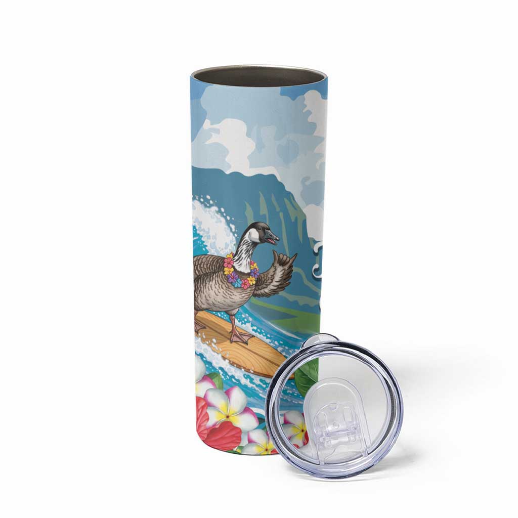 Aloha Hawaii Shaka Nene Goose Skinny Tumbler Surfing Take It Easy - Polynesian Pride