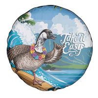 Aloha Hawaii Shaka Nene Goose Spare Tire Cover Surfing Take It Easy - Polynesian Pride