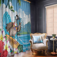 Aloha Hawaii Shaka Nene Goose Window Curtain Surfing Take It Easy - Polynesian Pride
