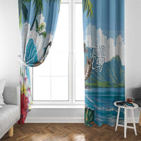 Aloha Hawaii Shaka Nene Goose Window Curtain Surfing Take It Easy - Polynesian Pride