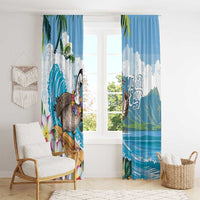 Aloha Hawaii Shaka Nene Goose Window Curtain Surfing Take It Easy - Polynesian Pride