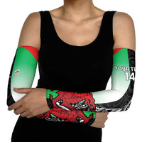 New Zealand and Wales Rugby Custom Arm Sleeves Aotearoa All Black Combine Welsh Dragon - Polynesian Pride