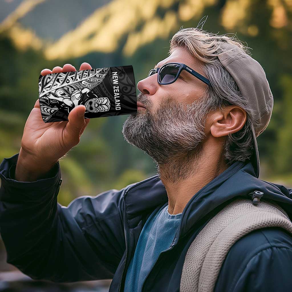 New Zealand and Wales Rugby Custom 4 in 1 Can Cooler Tumbler Aotearoa All Black Combine Welsh Dragon - Polynesian Pride