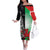 New Zealand and Wales Rugby Custom Family Matching Off The Shoulder Long Sleeve Dress and Hawaiian Shirt Aotearoa All Black Combine Welsh Dragon - Polynesian Pride