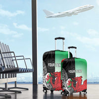 New Zealand and Wales Rugby Custom Luggage Cover Aotearoa All Black Combine Welsh Dragon - Polynesian Pride