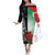 New Zealand and Wales Rugby Custom Off The Shoulder Long Sleeve Dress Aotearoa All Black Combine Welsh Dragon - Polynesian Pride