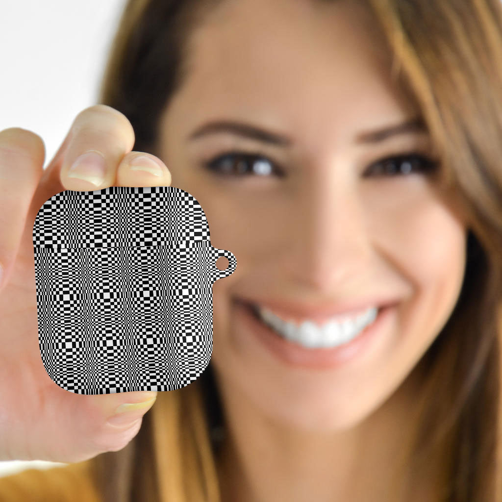 Black White Filipino Binakol Motifs AirPods Case Mabuhay Philippines Festival Kusikus Pattern