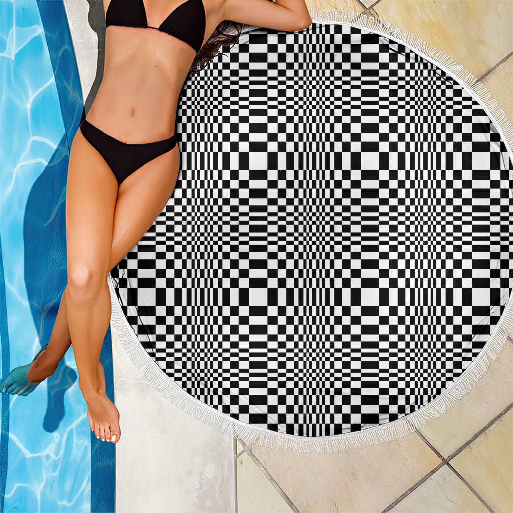 Black White Filipino Binakol Motifs Beach Blanket Mabuhay Philippines Festival Kusikus Pattern