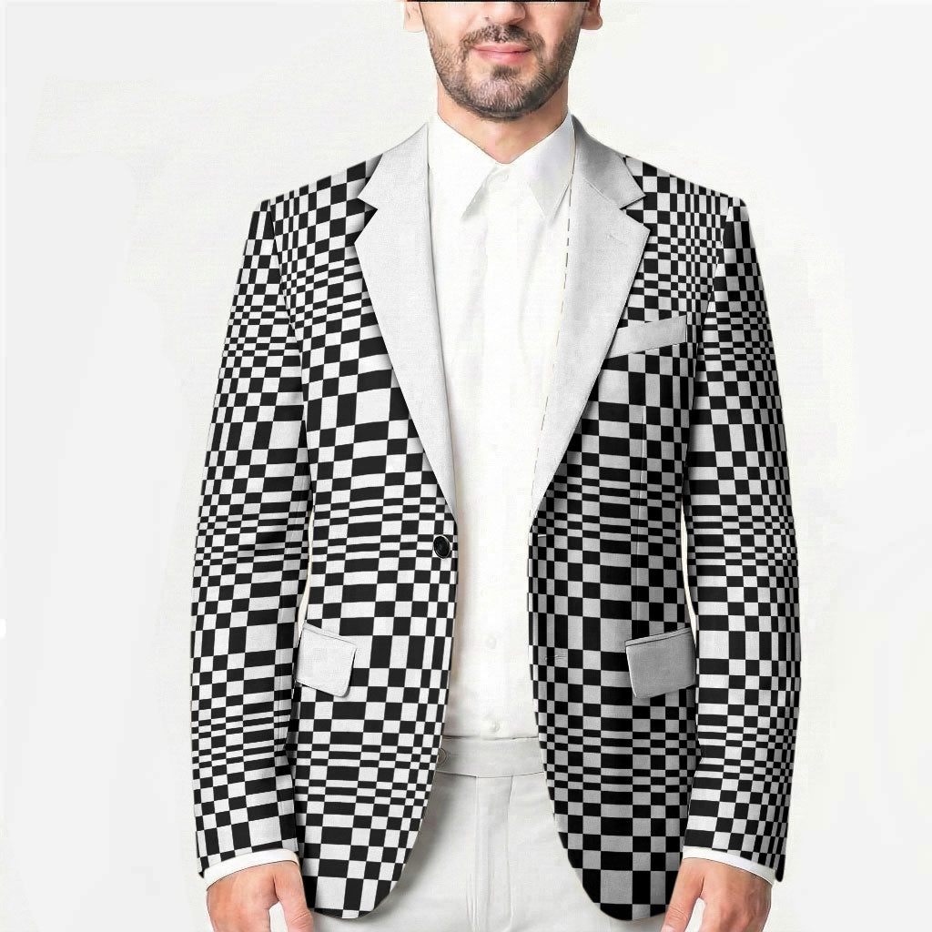 Black White Filipino Binakol Motifs Blazer Mabuhay Philippines Festival Kusikus Pattern