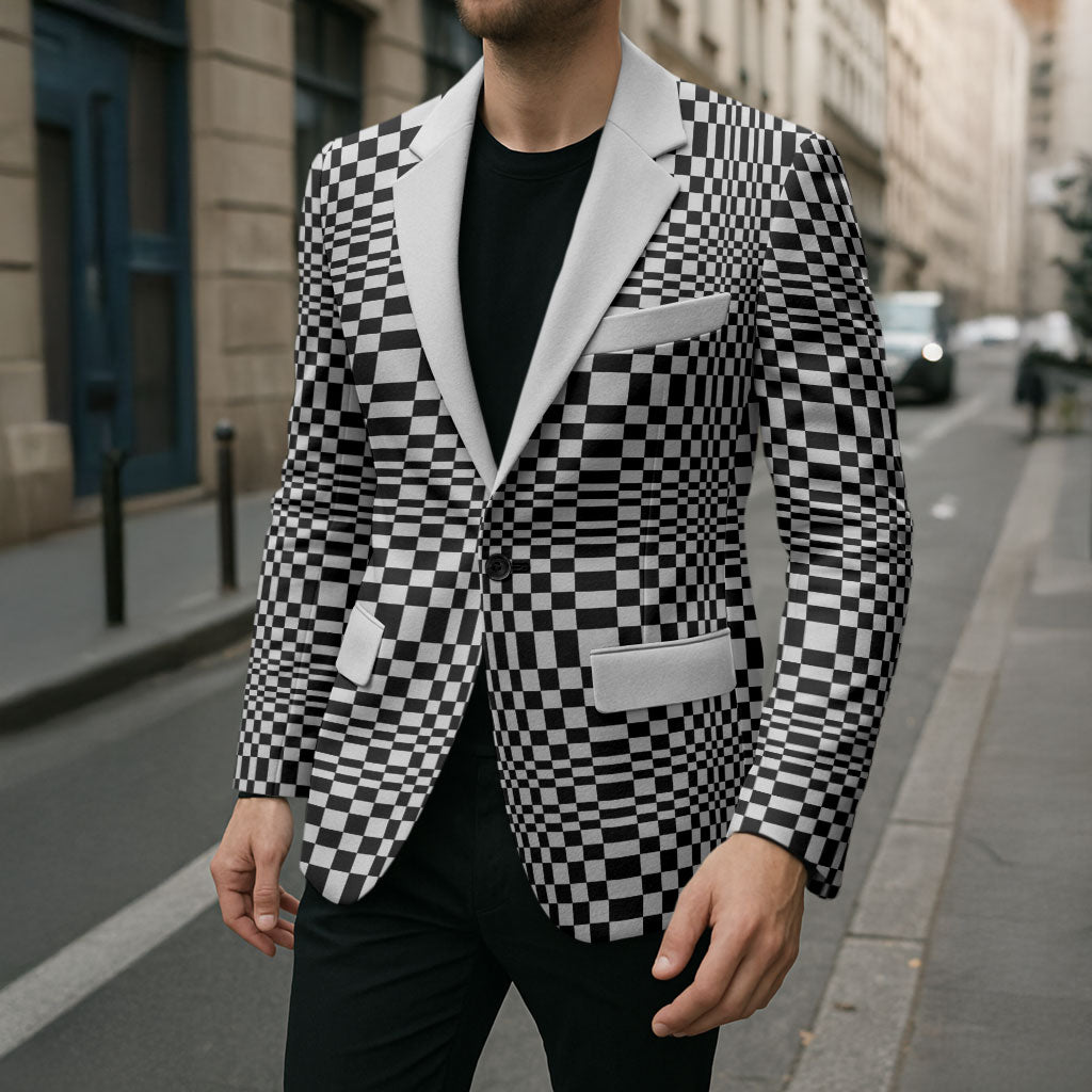 Black White Filipino Binakol Motifs Blazer Mabuhay Philippines Festival Kusikus Pattern