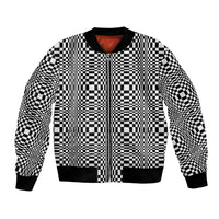 Black White Filipino Binakol Motifs Bomber Jacket Mabuhay Philippines Festival Kusikus Pattern