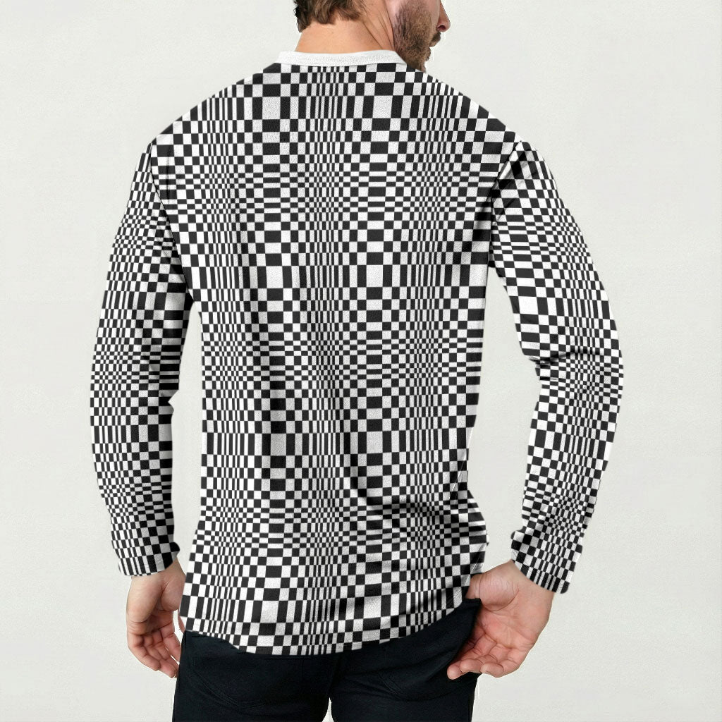 Black White Filipino Binakol Motifs Button Sweatshirt Mabuhay Philippines Festival Kusikus Pattern