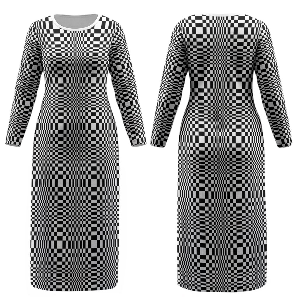 Black White Filipino Binakol Motifs Couples Matching Long Sleeve Bodycon Dress and Long Sleeve Button Shirt Mabuhay Philippines Festival Kusikus Pattern