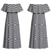Black White Filipino Binakol Motifs Couples Matching Off Shoulder Maxi Dress and Hawaiian Shirt Mabuhay Philippines Festival Kusikus Pattern