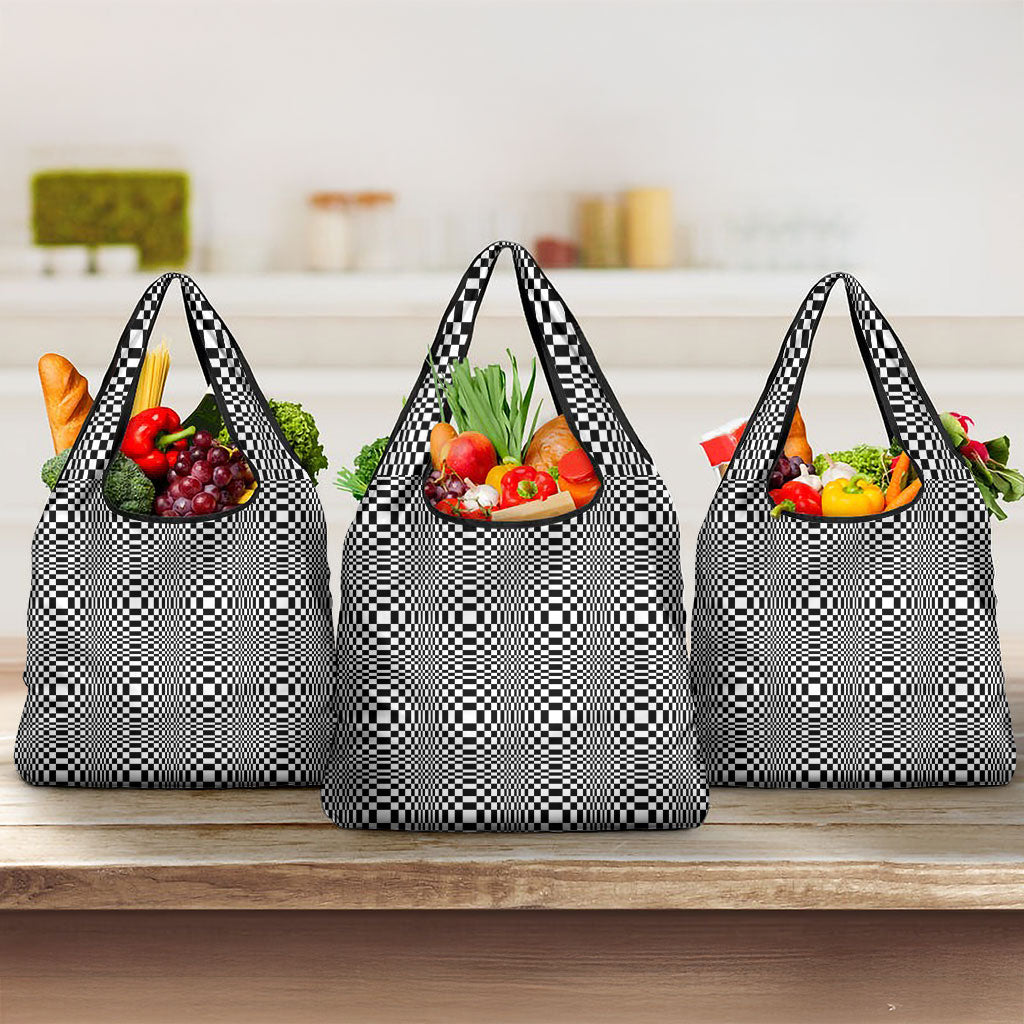 Black White Filipino Binakol Motifs Grocery Bag Mabuhay Philippines Festival Kusikus Pattern