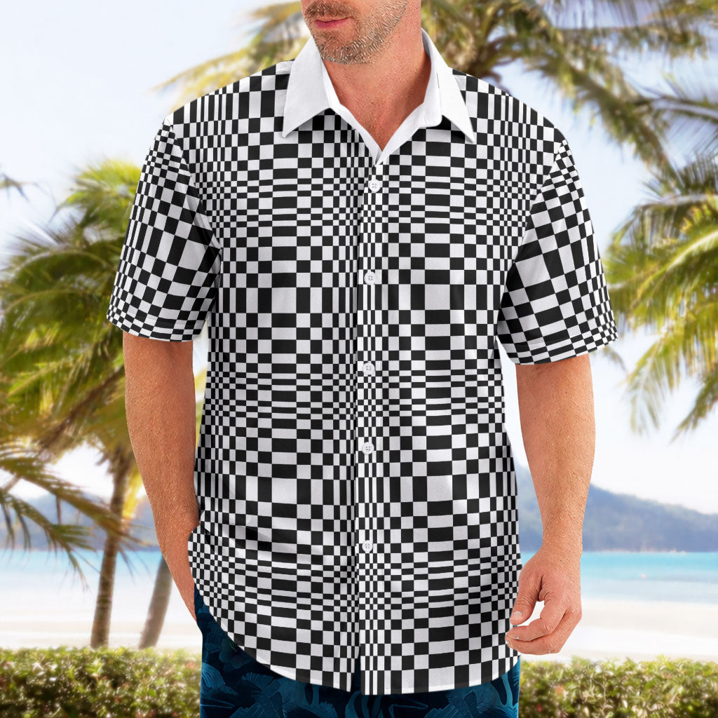 Black White Filipino Binakol Motifs Hawaiian Shirt Mabuhay Philippines Festival Kusikus Pattern