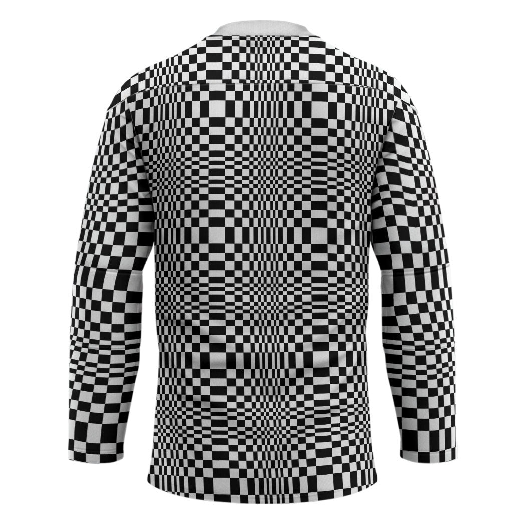 Black White Filipino Binakol Motifs Hockey Jersey Mabuhay Philippines Festival Kusikus Pattern