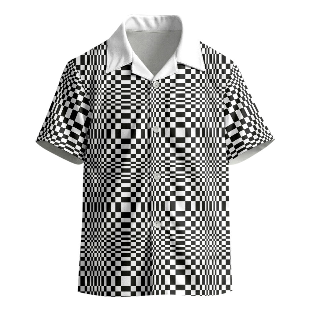 Black White Filipino Binakol Motifs Kid Hawaiian Shirt Mabuhay Philippines Festival Kusikus Pattern