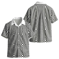 Black White Filipino Binakol Motifs Kid Hawaiian Shirt Mabuhay Philippines Festival Kusikus Pattern