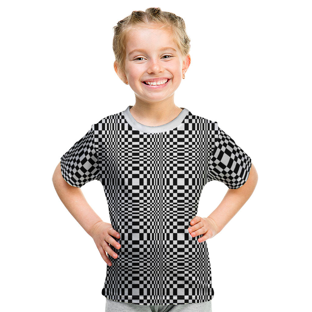 Black White Filipino Binakol Motifs Kid T Shirt Mabuhay Philippines Festival Kusikus Pattern