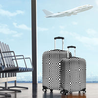 Black White Filipino Binakol Motifs Luggage Cover Mabuhay Philippines Festival Kusikus Pattern