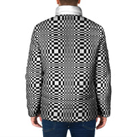 Black White Filipino Binakol Motifs Padded Jacket Mabuhay Philippines Festival Kusikus Pattern