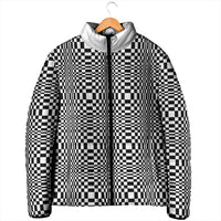 Black White Filipino Binakol Motifs Padded Jacket Mabuhay Philippines Festival Kusikus Pattern