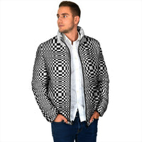 Black White Filipino Binakol Motifs Padded Jacket Mabuhay Philippines Festival Kusikus Pattern