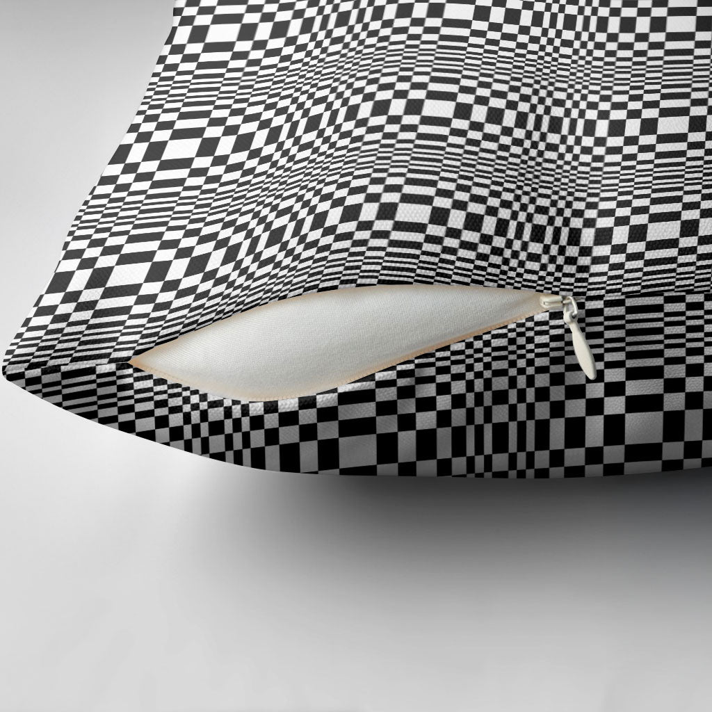 Black White Filipino Binakol Motifs Pillow Cover Mabuhay Philippines Festival Kusikus Pattern