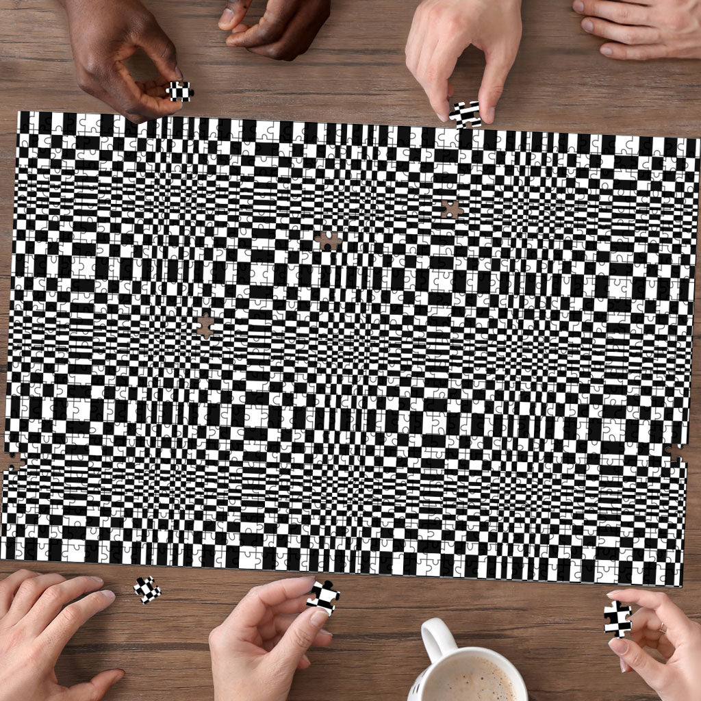Black White Filipino Binakol Motifs Puzzle Mabuhay Philippines Festival Kusikus Pattern