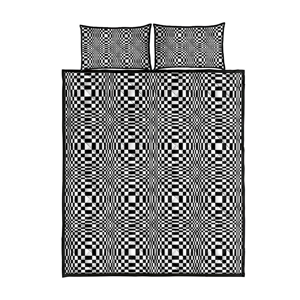 Black White Filipino Binakol Motifs Quilt Bed Set Mabuhay Philippines Festival Kusikus Pattern