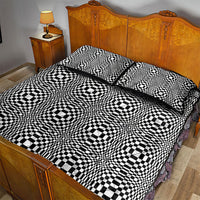 Black White Filipino Binakol Motifs Quilt Bed Set Mabuhay Philippines Festival Kusikus Pattern