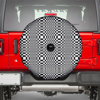Black White Filipino Binakol Motifs Spare Tire Cover Mabuhay Philippines Festival Kusikus Pattern