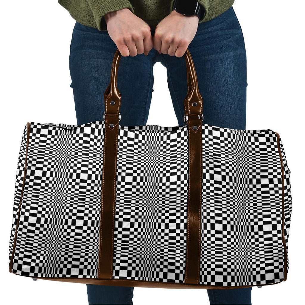 Black White Filipino Binakol Motifs Travel Bag Mabuhay Philippines Festival Kusikus Pattern