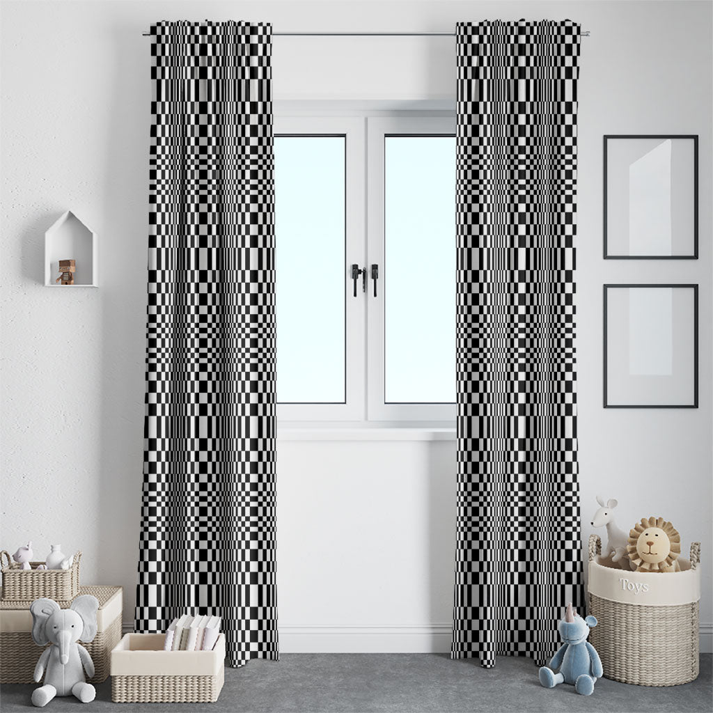 Black White Filipino Binakol Motifs Window Curtain Mabuhay Philippines Festival Kusikus Pattern