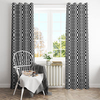 Black White Filipino Binakol Motifs Window Curtain Mabuhay Philippines Festival Kusikus Pattern
