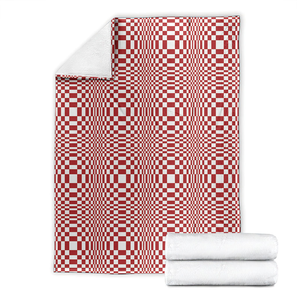 Red White Filipino Binakol Motifs Blanket Mabuhay Philippines Festival Kusikus Pattern