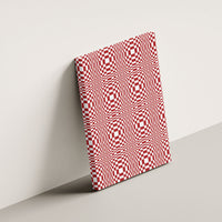 Red White Filipino Binakol Motifs Canvas Wall Art Mabuhay Philippines Festival Kusikus Pattern